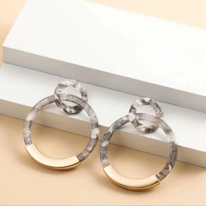 New Round Hoop Drop Earrings